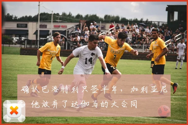 确认巴洛特利只签半年，加利亚尼：他放弃了达伽马的大合同